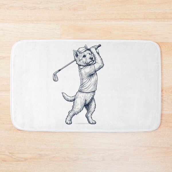 Item preview, Vintage West Highland White Terrier Playing Golf Golfer Dog Lover designed and sold by TerryConnells.