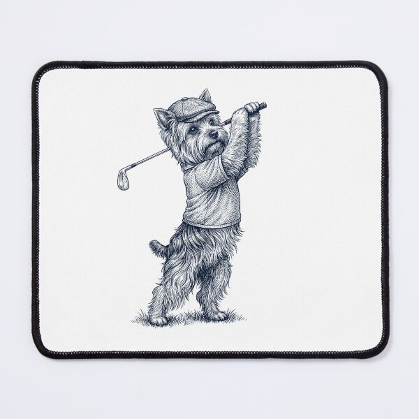 Item preview, Vintage Yorkshire Terrier Playing Golf Golfer Dog Lover designed and sold by TerryConnells.