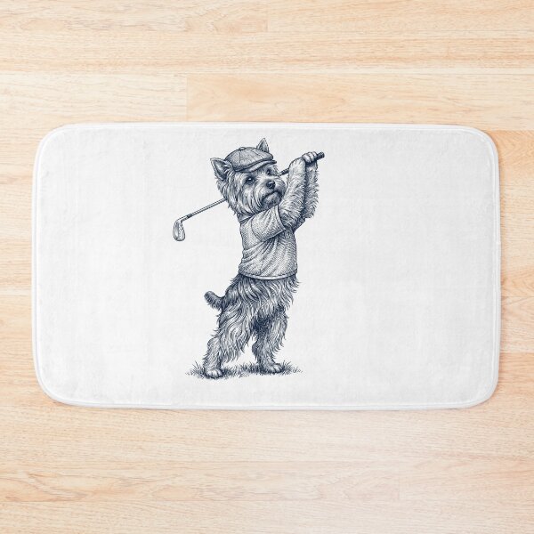 Item preview, Vintage Yorkshire Terrier Playing Golf Golfer Dog Lover designed and sold by TerryConnells.