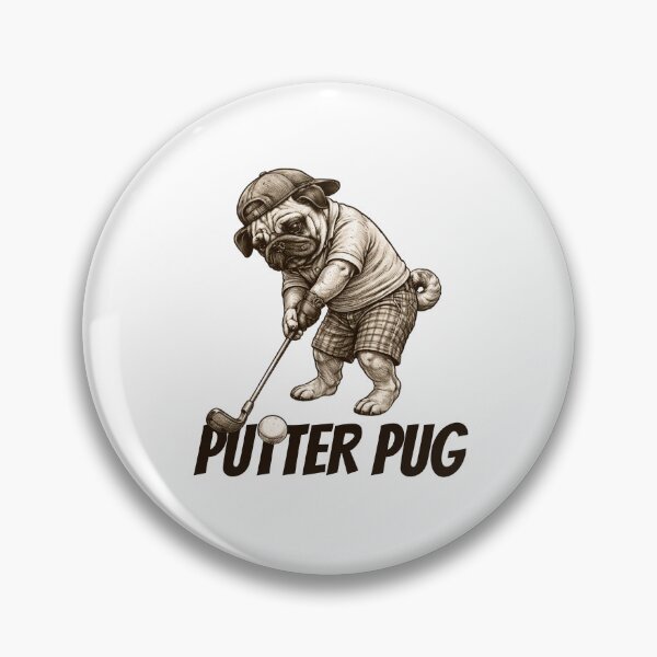 Item preview, Putter Pug Funny Dog Golf Player designed and sold by TrueArtsStore.