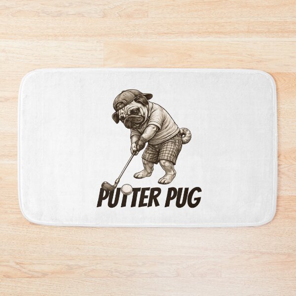 Item preview, Putter Pug Funny Dog Golf Player designed and sold by TrueArtsStore.