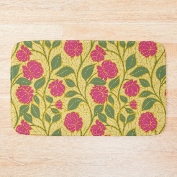 Item preview, Large Bold Magenta Peony Floral Art Nouveau Botanical Pattern designed and sold by DColourMuse.