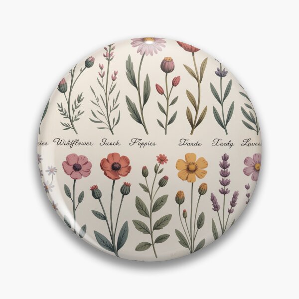Artikelvorschau, Botanischer Vintage-Druck mit Wildblumen – Antike Cottagecore-Studienillustration entworfen und verkauft von Tamas Das.