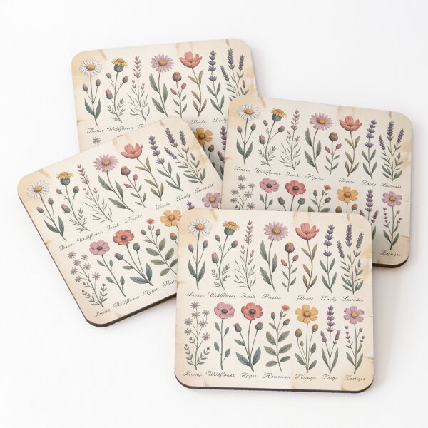 Item preview, Vintage Wildflower Botanical Print – Antique Cottagecore Study Illustration designed and sold by Tamas Das.
