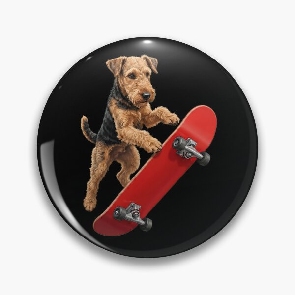 Item preview, Airedale Terrier Skateboarding Skate Dog Dad Lover designed and sold by TerryConnells.
