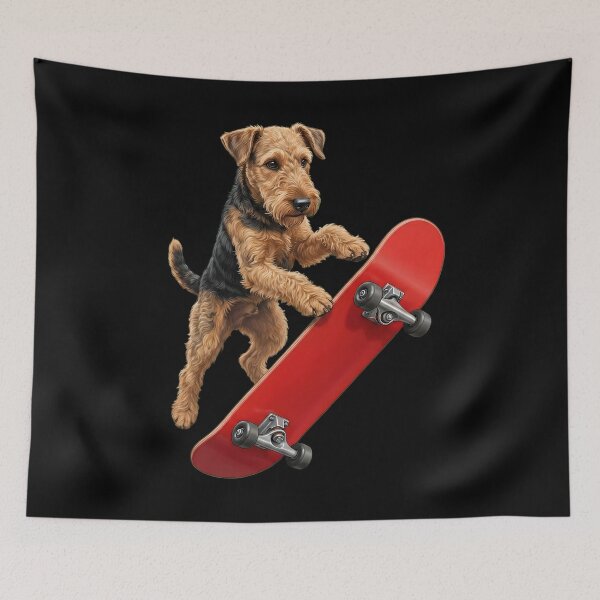 Item preview, Airedale Terrier Skateboarding Skate Dog Dad Lover designed and sold by TerryConnells.