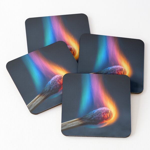 Item preview, Colorful Rainbow Match Flame – Vibrant Multicolor Fire Minimalist Design designed and sold by WordPlayStudio.