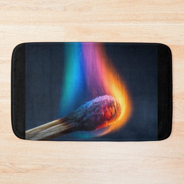 Item preview, Colorful Rainbow Match Flame – Vibrant Multicolor Fire Minimalist Design designed and sold by WordPlayStudio.