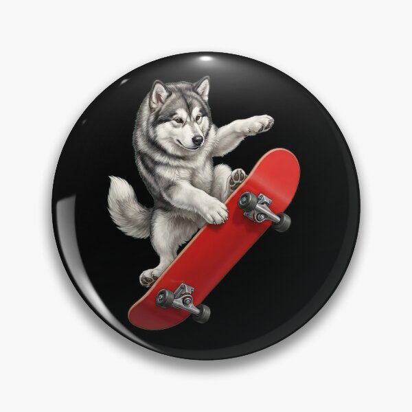 Item preview, Alaskan Malamute Skateboarding Skate Dog Dad Lover designed and sold by TerryConnells.