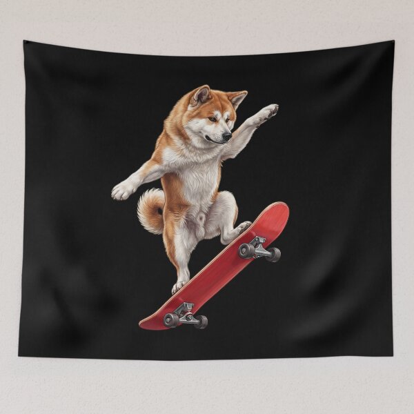 Item preview, Akita Skateboarding Skate Dog Dad Lover designed and sold by TerryConnells.