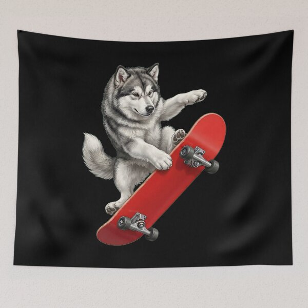 Item preview, Alaskan Malamute Skateboarding Skate Dog Dad Lover designed and sold by TerryConnells.
