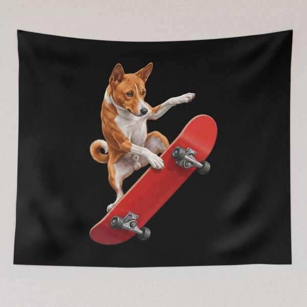 Item preview, Basenji Skateboarding Skate Dog Dad Lover designed and sold by TerryConnells.