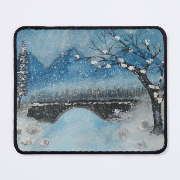Item preview, Oil painting of Snowy mountains and trees designed and sold by Heaven1111.