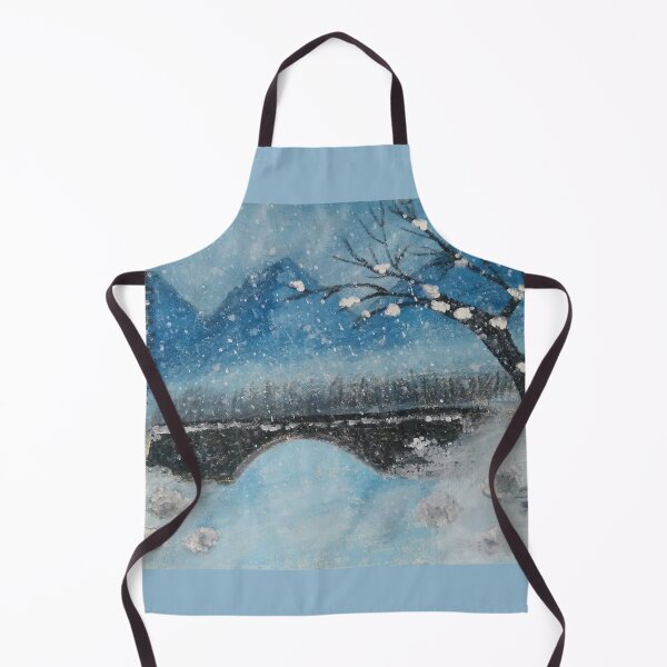 Item preview, Oil painting of Snowy mountains and trees designed and sold by Heaven1111.