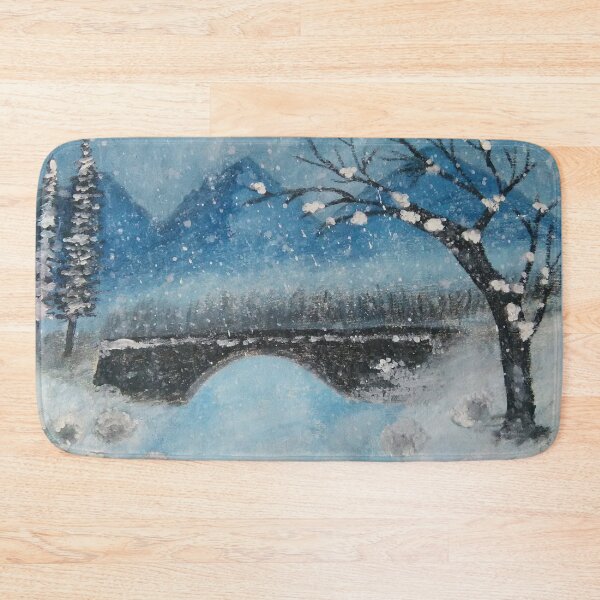 Item preview, Oil painting of Snowy mountains and trees  designed and sold by Heaven1111.