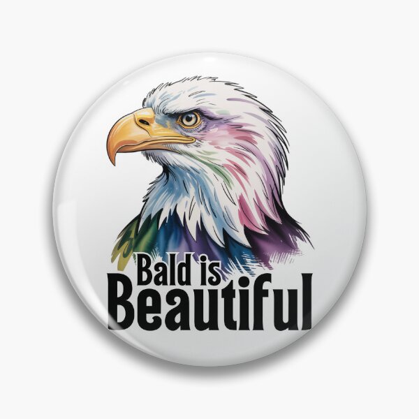 Item preview, Bald Is Beautiful - Bald Eagle Funny Patriotic Bird Pun USA Design designed and sold by ArcticFoxStudio.