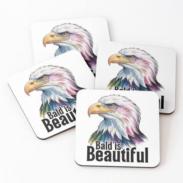 Item preview, Bald Is Beautiful - Bald Eagle Funny Patriotic Bird Pun USA Design designed and sold by ArcticFoxStudio.