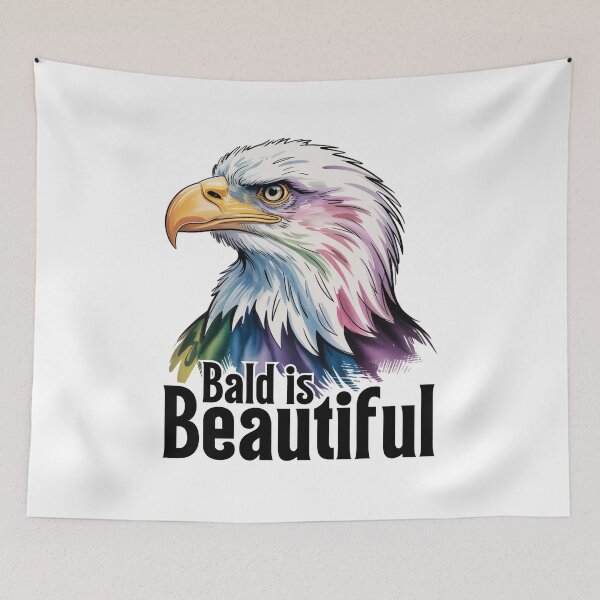 Item preview, Bald Is Beautiful - Bald Eagle Funny Patriotic Bird Pun USA Design designed and sold by ArcticFoxStudio.