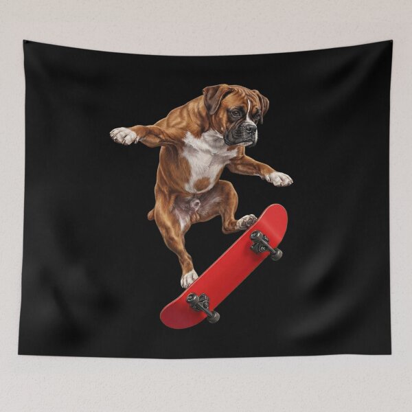 Item preview, Boxer Dog Skateboarding Skate Dog Dad Lover designed and sold by TerryConnells.