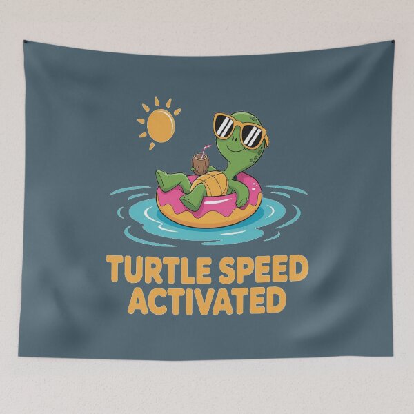 Item preview, Turtle Speed Activated Funny Goa Beach | Lazy Vacation Summer Turtle Design designed and sold by Globalcitytees.