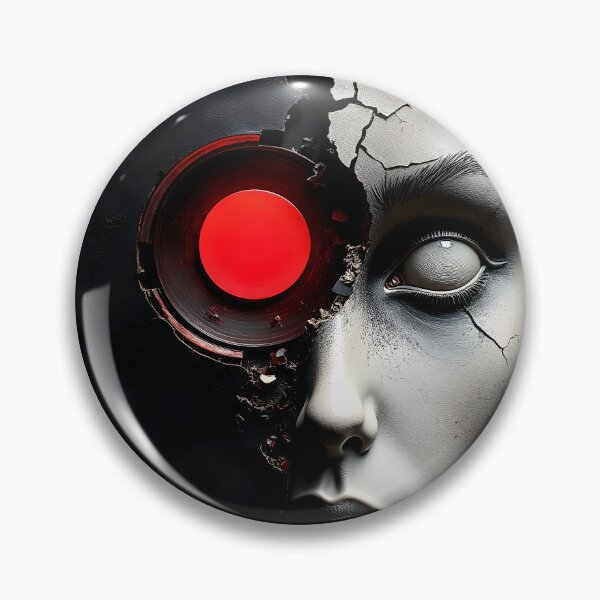 Item preview, Synthetic Gaze – Broken Android Portrait designed and sold by Huskyyy Designs.