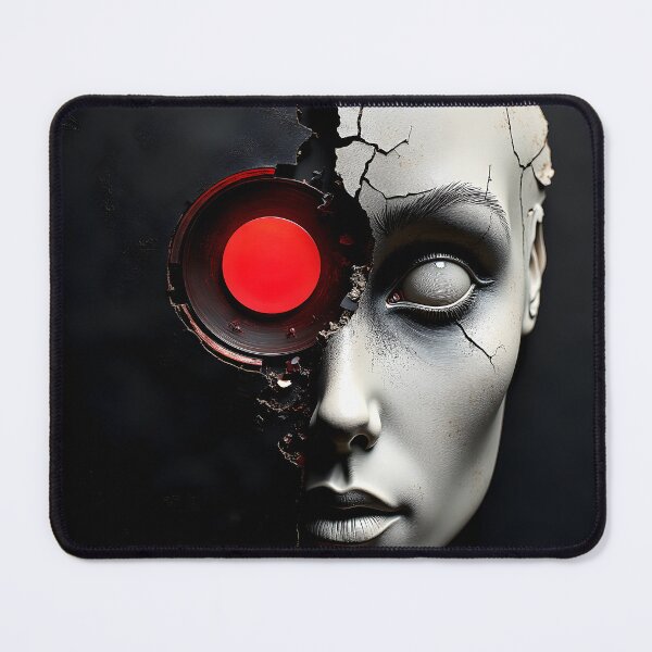 Item preview, Synthetic Gaze – Broken Android Portrait designed and sold by Huskyyy Designs.