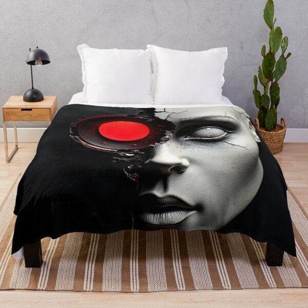 Item preview, Synthetic Gaze – Broken Android Portrait designed and sold by Huskyyy Designs.