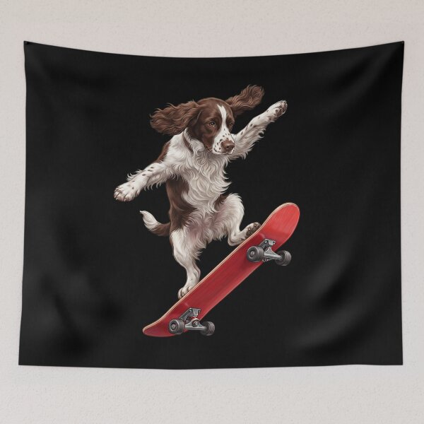 Item preview, English Springer Spaniel Skateboarding Skate Dog Dad Lover designed and sold by TerryConnells.
