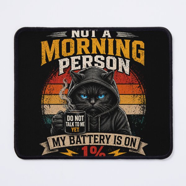 Item preview, Not A Morning Person – Grumpy Cat Coffee Funny Design designed and sold by IdentityThread.