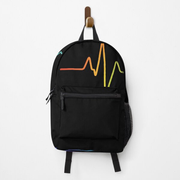 Item preview, Cat EKG Heartbeat Rainbow Line Art designed and sold by OlyvieArt.