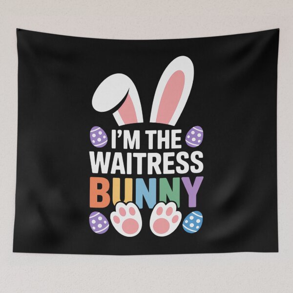 Item preview, I'm The Waitress Bunny Easter Day Rabbit designed and sold by TrinaEspinoza.