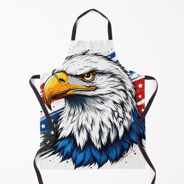 Item preview, Patriotic Bald Eagle Head Illustration – American Flag Art, Freedom Eagle Graphic, USA Pride T-Shirt Design designed and sold by Kanvasly.