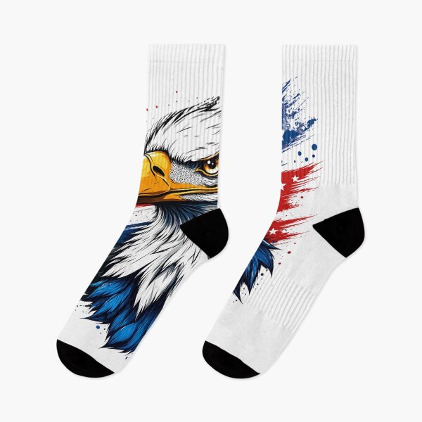 Item preview, Patriotic Bald Eagle Head Illustration – American Flag Art, Freedom Eagle Graphic, USA Pride T-Shirt Design designed and sold by Kanvasly.