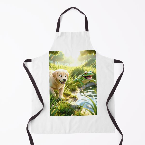 Item preview, The dog was happily chasing the frog. designed and sold by Whose-sweat.