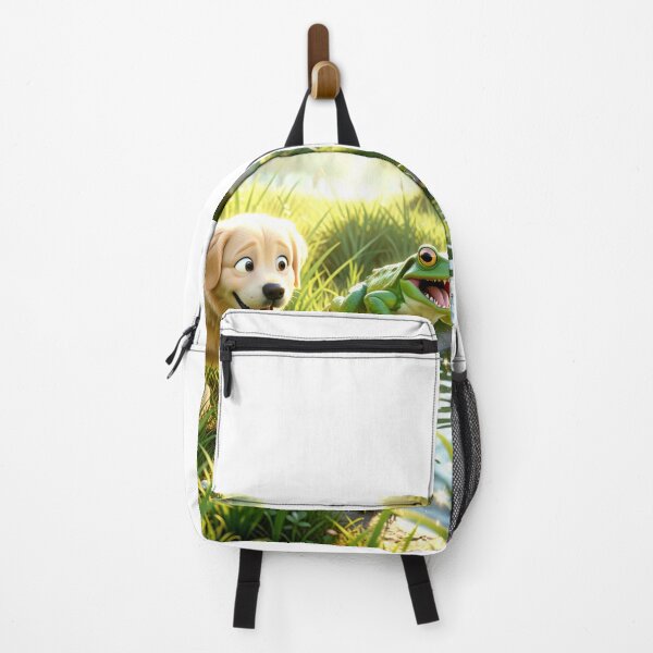 Item preview, The dog was happily chasing the frog. designed and sold by Whose-sweat.