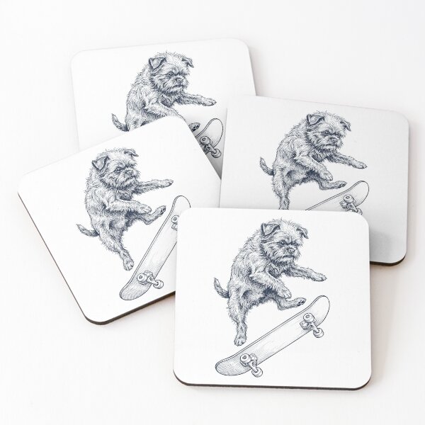 Item preview, Vintage Affenpinscher Skateboarding Skate Dog Dad Lover designed and sold by DoodleTortle.