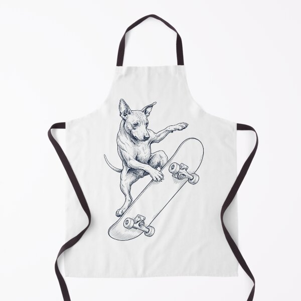 Item preview, Vintage American Hairless Terrier Skateboarding Skate Dog Dad Lover designed and sold by DoodleTortle.