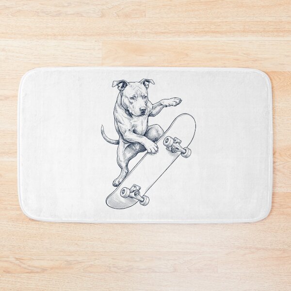 Artikelvorschau, Vintage American Pit Bull Terrier Skateboarding Skate Dog Dad Lover entworfen und verkauft von DoodleTortle.