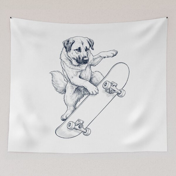 Item preview, Vintage Anatolian Shepherd Dog Skateboarding Skate Dog Dad Lover designed and sold by DoodleTortle.