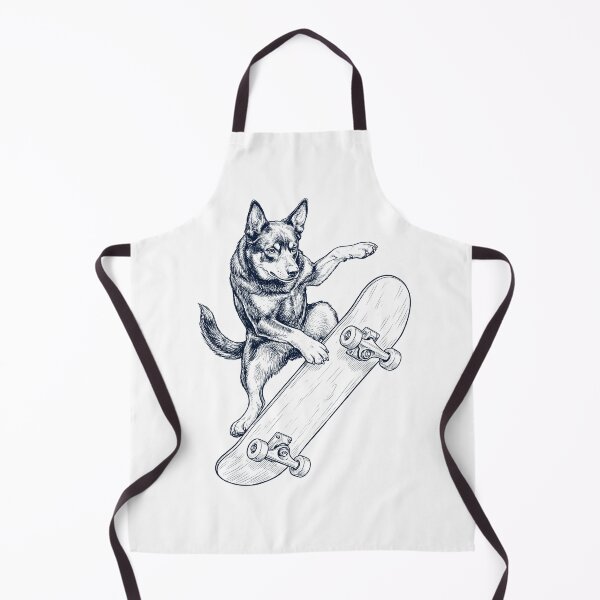 Item preview, Vintage Australian Kelpie Skateboarding Skate Dog Dad Lover designed and sold by DoodleTortle.
