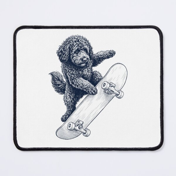 Item preview, Vintage Barbet Skateboarding Skate Dog Dad Lover designed and sold by DoodleTortle.