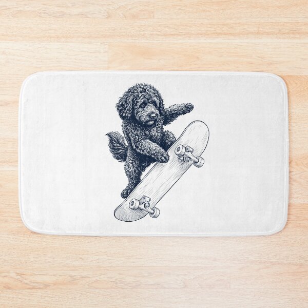 Artikelvorschau, Vintager Barbet Skateboarding Skate Dog Dad Lover entworfen und verkauft von DoodleTortle.