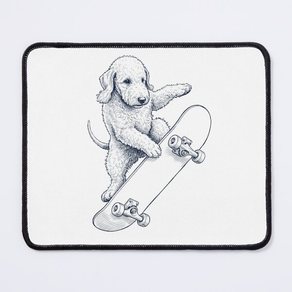 Item preview, Vintage Bedlington Terrier Skateboarding Skate Dog Dad Lover designed and sold by DoodleTortle.