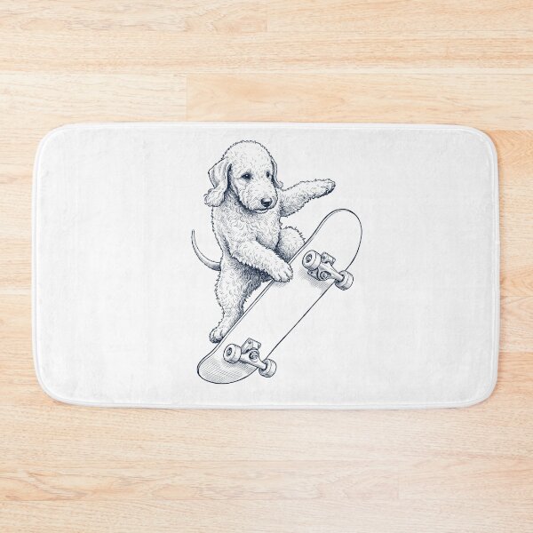 Item preview, Vintage Bedlington Terrier Skateboarding Skate Dog Dad Lover designed and sold by DoodleTortle.