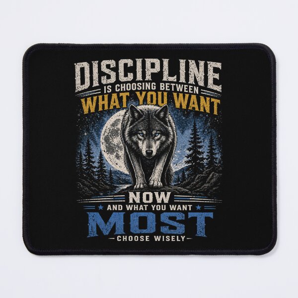 Item preview, Discipline Is Choosing Between What You Want – Wolf Motivation Design designed and sold by IdentityThread.