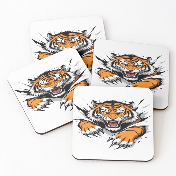 Item preview, “Roaring Tiger Sticker | Fierce Wild Animal | Jungle Predator Design” designed and sold by Kanvasly.