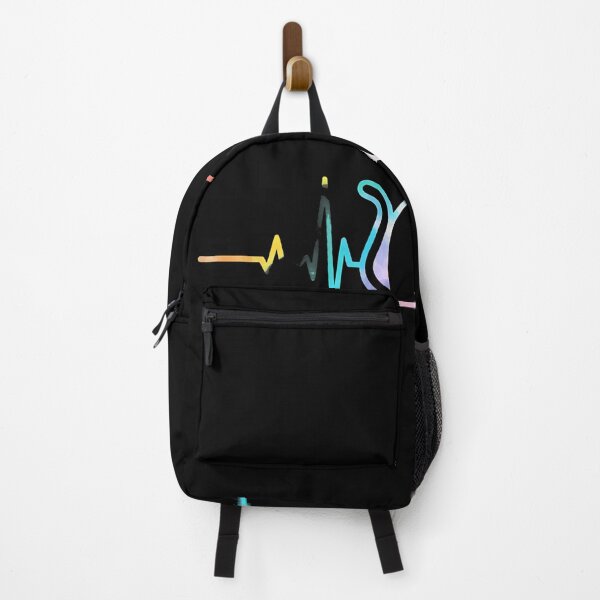 Item preview, Cat Heartbeat EKG Rainbow Silhouette designed and sold by OlyvieArt.