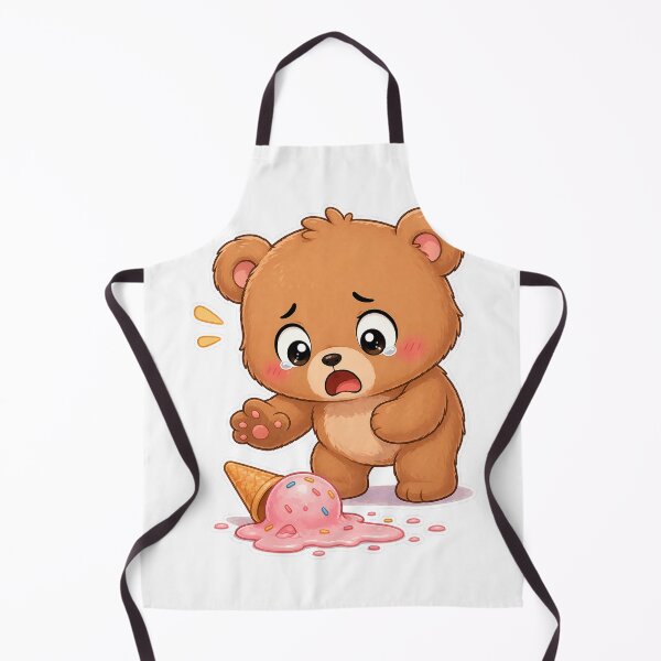 Item preview, Cute Bear Dropped Ice Cream Sad Moment designed and sold by Sadia Jannat.
