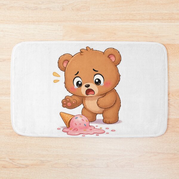 Item preview, Cute Bear Dropped Ice Cream Sad Moment designed and sold by Sadia  Jannat.
