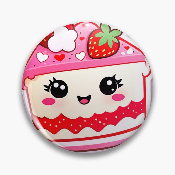 Item preview, Kawaii Strawberry Cake Slice Sticker designed and sold by PastelPawsArt.